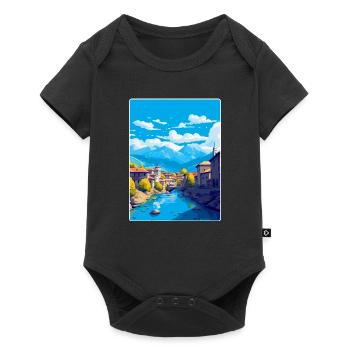 Sarajevo Bosnia Herzegovina Vintage Travel Poster - Baby Premium short-sleeve bodysuit - black - Front