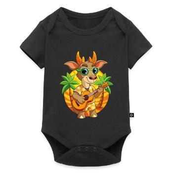 Lustige Antilope Cartoon Sommer Strand Sonnenbrille - Baby Premium Kurzarmbody - Schwarz - Vorne