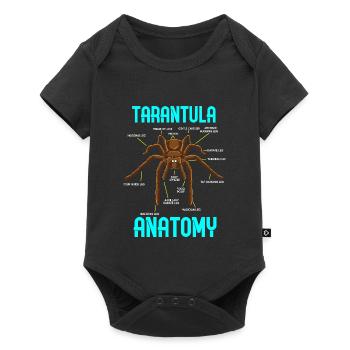 Tarantelspinne Anatomie - Lustiges Diagramm - Baby Premium Kurzarmbody - Schwarz - Vorne