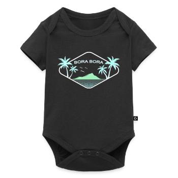 Logo Idylle de l’île Bora Bora - Body à manches courtes Premium Bébé - noir - Devant