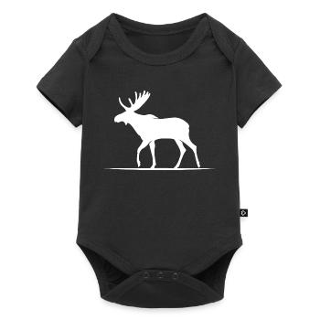 Canada Moose Backcountry Camping Moose Loon Maple - Baby Premium short-sleeve bodysuit - black - Front