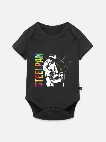 Rhythmischer Steelpan Virtuose - Baby Premium Kurzarmbody - Schwarz