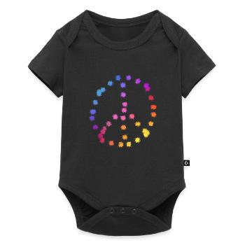PEACESYMBOLYMUTICKOLOR - Baby Premium short-sleeve bodysuit - black - Front