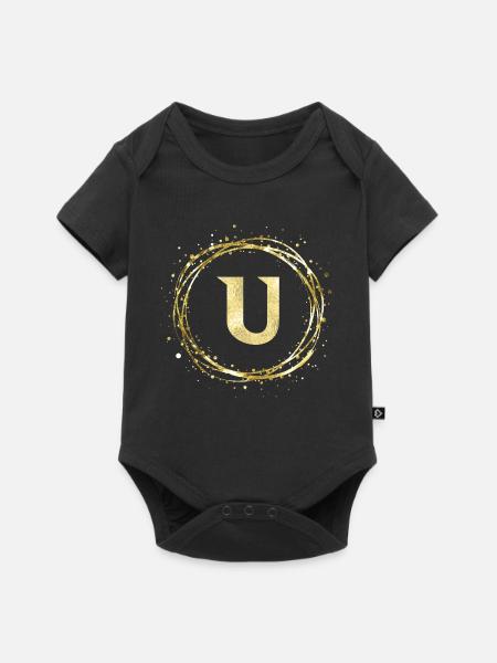 U - Baby Premium Kurzarmbody - Schwarz