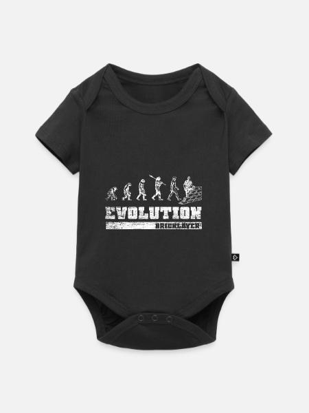 Schwindelfreier Dachdecker Ziegeldach - Baby Premium Kurzarmbody - Schwarz