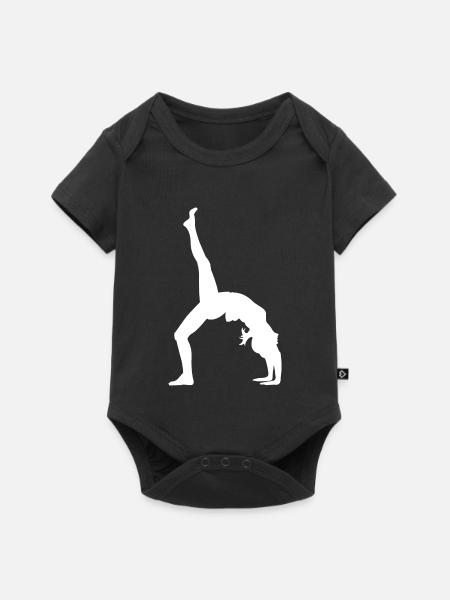Gymnastik Tänzerin - Baby Premium Kurzarmbody - Schwarz