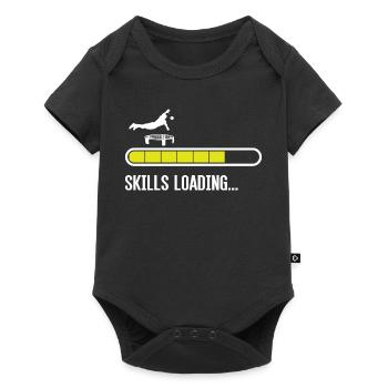 Roundnet Skills Loading - Baby Premium Kurzarmbody - Schwarz - Vorne