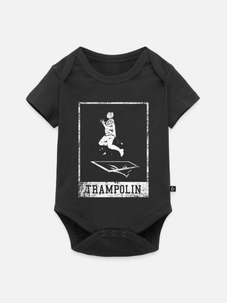 Schwindelfreie Trampolin Artistin - Baby Premium Kurzarmbody - Schwarz
