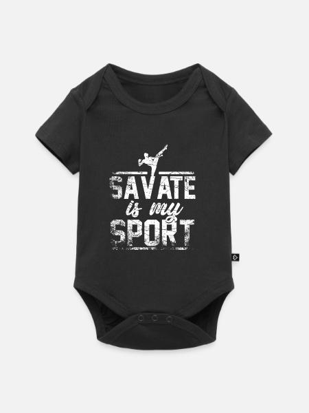 Savate Geschenk - Baby Premium Kurzarmbody - Schwarz