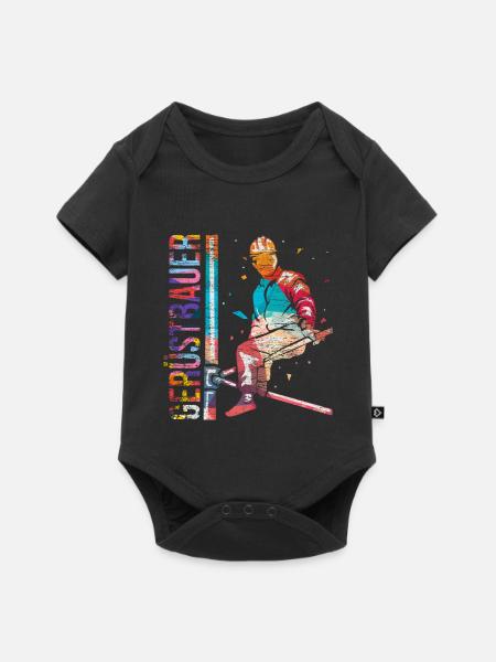Kühner Gerüstbauer Höhenarbeit - Baby Premium Kurzarmbody - Schwarz