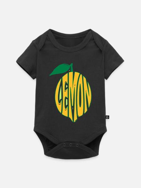 Lemon Zitrone - Baby Premium Kurzarmbody - Schwarz