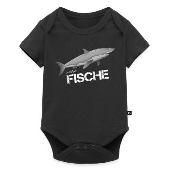 Fische Sternzeichen Fische - Baby Premium Kurzarmbody - Schwarz - Vorne
