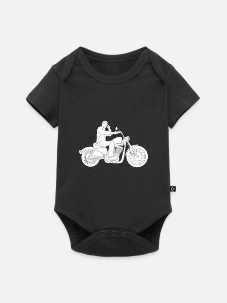 Biker - Baby Premium Kurzarmbody - Schwarz