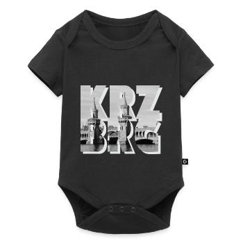 Lebendiges Kreuzberg Kaffeekultur - Baby Premium Kurzarmbody - Schwarz - Vorne