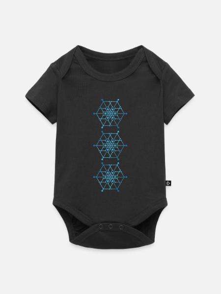 Blockchain Bitcoin Krypto - Baby Premium Kurzarmbody - Schwarz