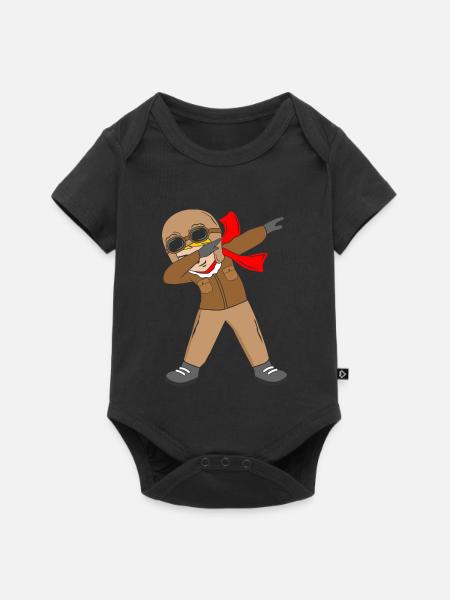 Pilot Dab - Baby Premium Kurzarmbody - Schwarz