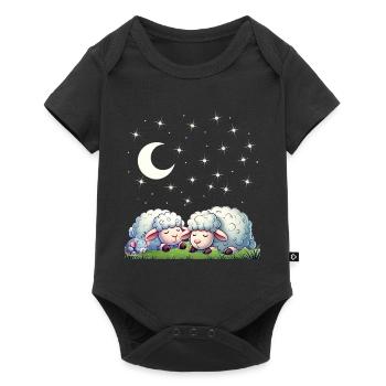 Guten Nacht - Träumen erlaubt - Baby Premium Kurzarmbody - Schwarz - Vorne