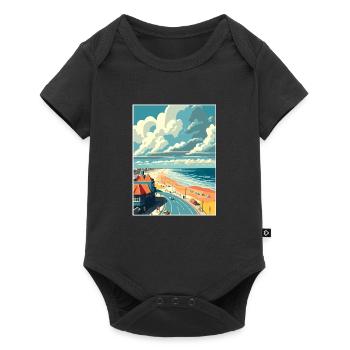 Zandvoort Dekoration Vintage Reiseposter WPA Kunst - Baby Premium Kurzarmbody - Schwarz - Vorne