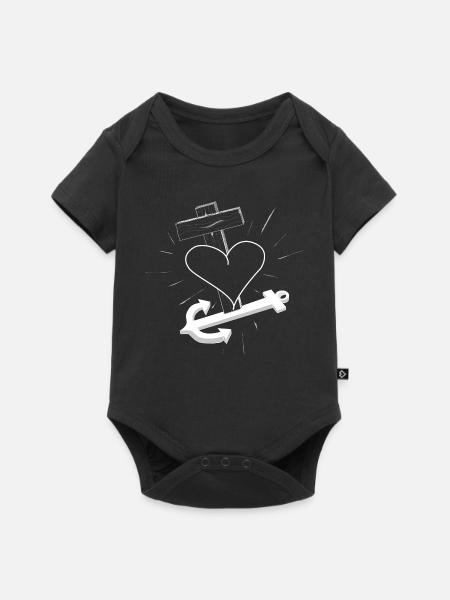 Glaube Hoffnung und Liebe - Baby Premium Kurzarmbody - Schwarz