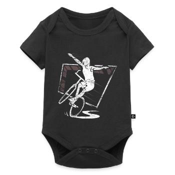Graziler Kunstradfahrer Wettkampf - Baby Premium Kurzarmbody - Schwarz - Vorne