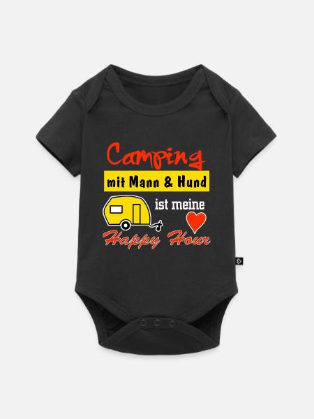 happy hour - Baby Premium Kurzarmbody - Schwarz