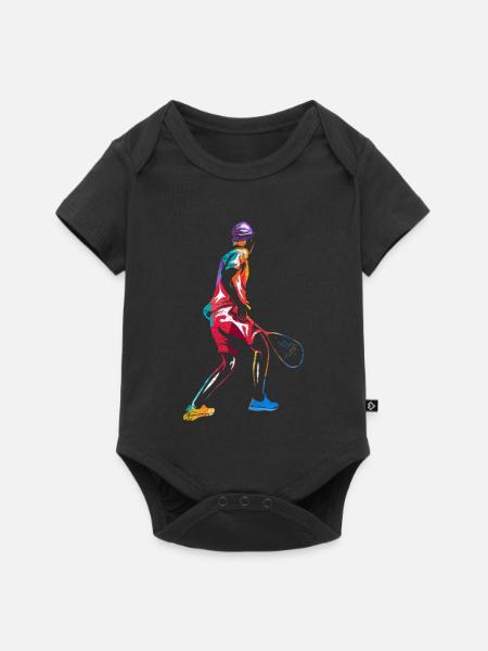 Wendiger Squash Vereinsspieler - Baby Premium Kurzarmbody - Schwarz