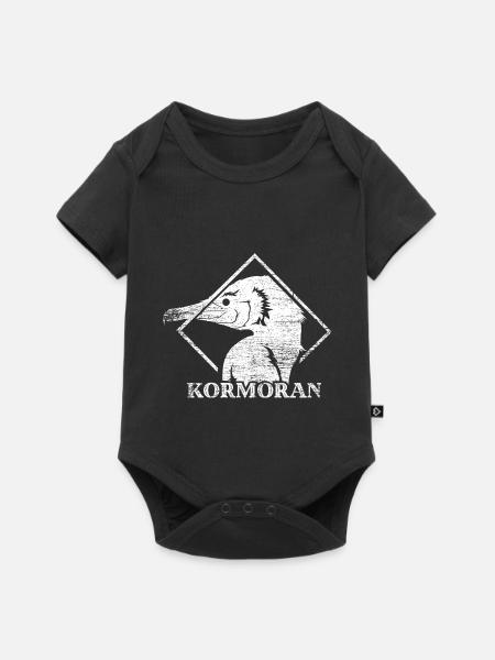 Schlanker Kormoran Küstenjäger - Baby Premium Kurzarmbody - Schwarz