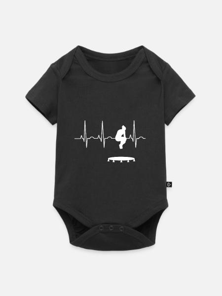 Schwebende Trampolin Akrobatin - Baby Premium Kurzarmbody - Schwarz