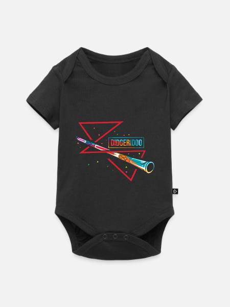 Dröhnendes Didgeridoo Australien - Baby Premium Kurzarmbody - Schwarz