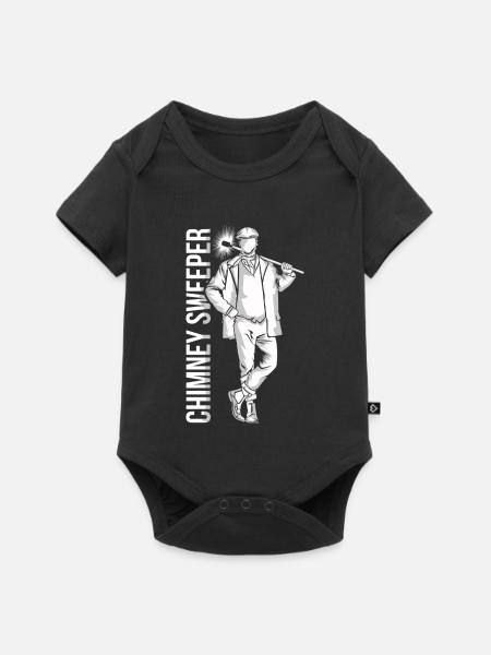 Sauberer Schornsteinfeger Kaminreinigung - Baby Premium Kurzarmbody - Schwarz