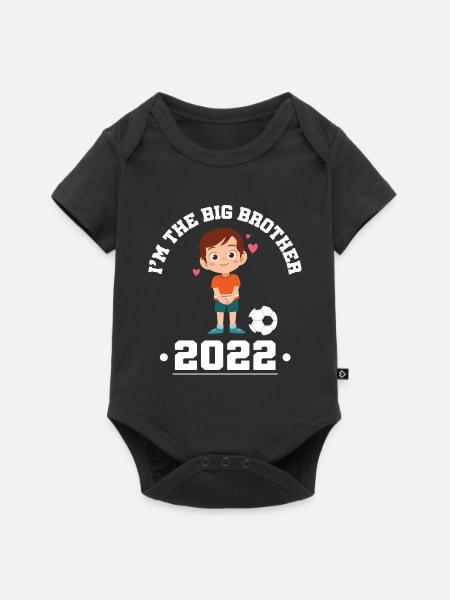 Werde Großer Bruder 2022 - Baby Premium Kurzarmbody - Schwarz