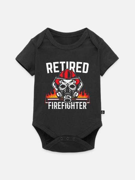 Feuerwehrmann Rentner - Baby Premium Kurzarmbody - Schwarz