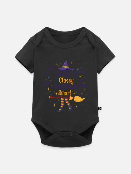 Creepin' It Classy Schaurig-schönes Halloween - Baby Premium Kurzarmbody - Schwarz