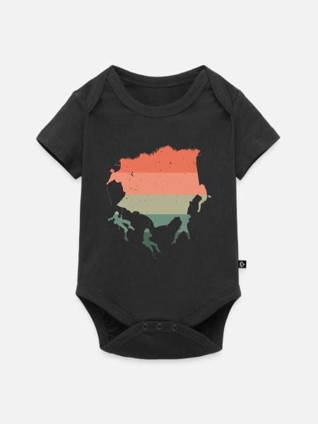 Boulderer Felskletterer Bergsteigen Bouldern - Baby Premium Kurzarmbody - Schwarz