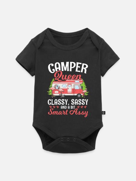 Camper Queen - Baby Premium Kurzarmbody - Schwarz