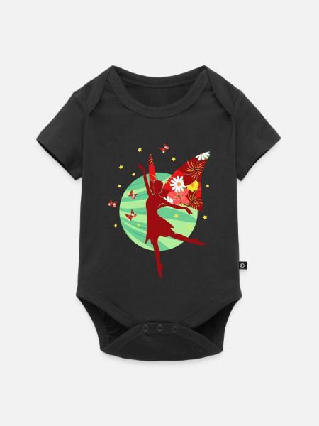 Schmetterlingsfee - Baby Premium Kurzarmbody - Schwarz