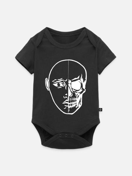 Das Gesicht des Todes (weiß) - Baby Premium Kurzarmbody - Schwarz