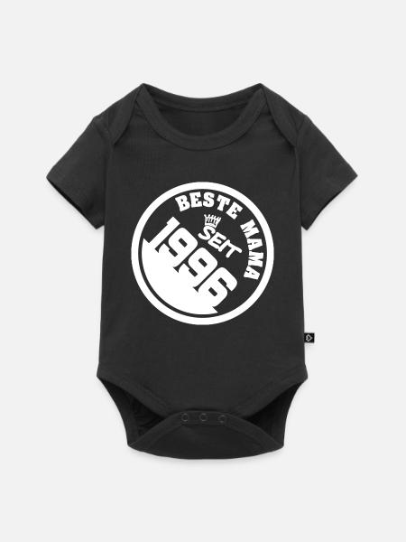 Mama 1996 - Baby Premium Kurzarmbody - Schwarz