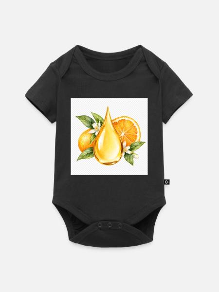 Zitrusöl - Baby Premium Kurzarmbody - Schwarz