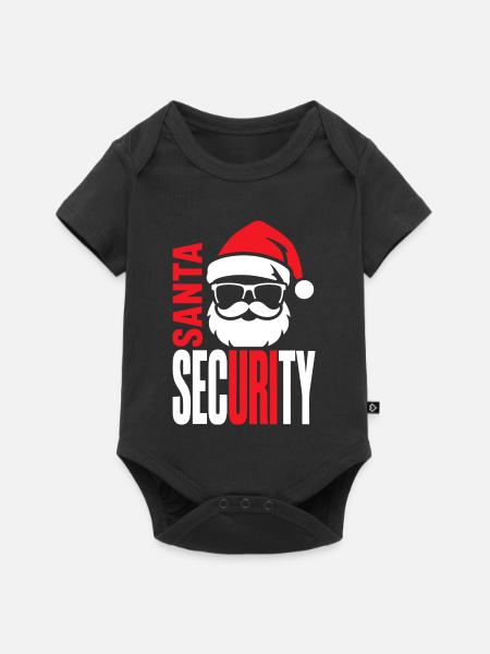 Weihnachtsmann-Sicherheitslogo - Baby Premium Kurzarmbody - Schwarz