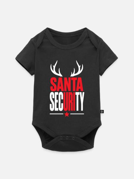 Weihnachtsmann-Sicherheitsemblem - Baby Premium Kurzarmbody - Schwarz