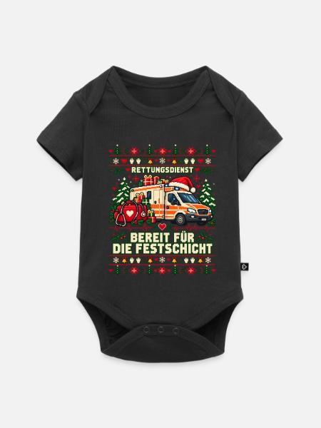 Rettungsdienst - Bereit für die Festschicht - Baby Premium Kurzarmbody - Schwarz
