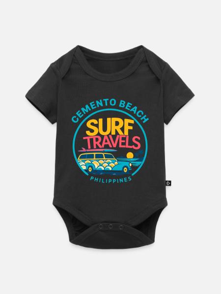 Retro Surf Van Philippines - Baby Premium Kurzarmbody - Schwarz