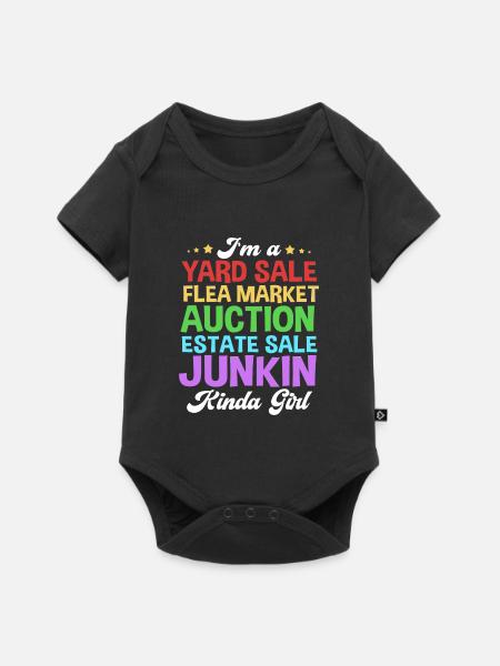 Flohmarkt Trödelmarkt - Baby Premium Kurzarmbody - Schwarz