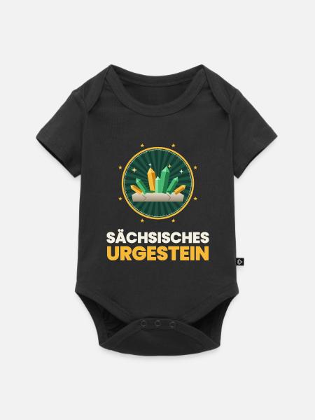 SACHSEN SÄCHSISCHES URGESTEIN - Baby Premium Kurzarmbody - Schwarz