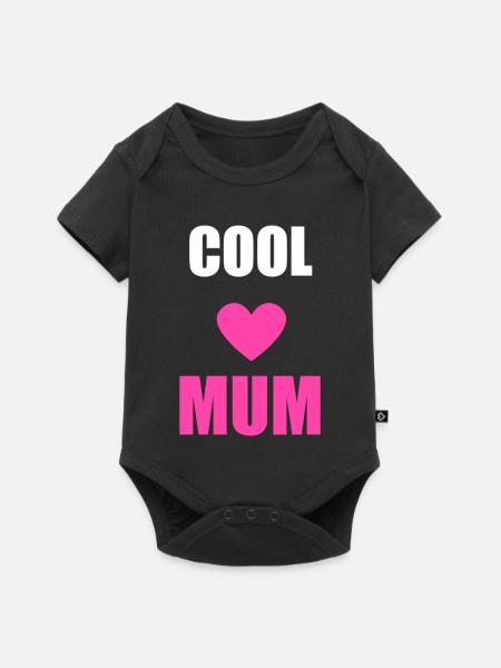 Bold Mum Herz-Tee - Baby Premium Kurzarmbody - Schwarz