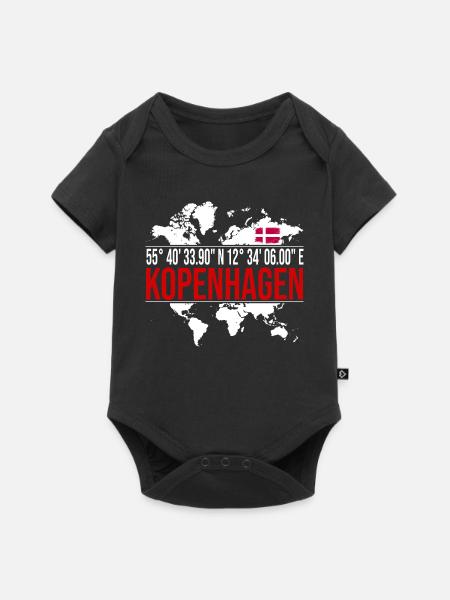 Kopenhagen - Baby Premium Kurzarmbody - Schwarz