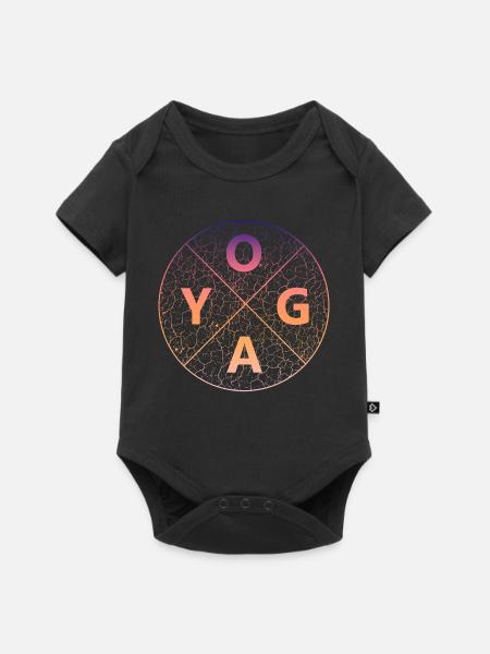 Yoga - Baby Premium Kurzarmbody - Schwarz