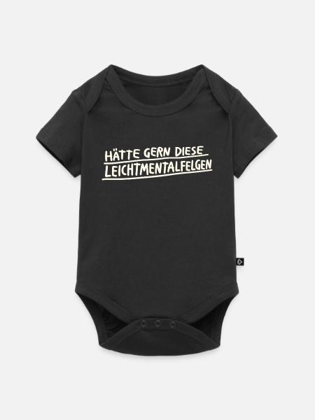 Leichtmentalfelgen Wortspiel - Baby Premium Kurzarmbody - Schwarz