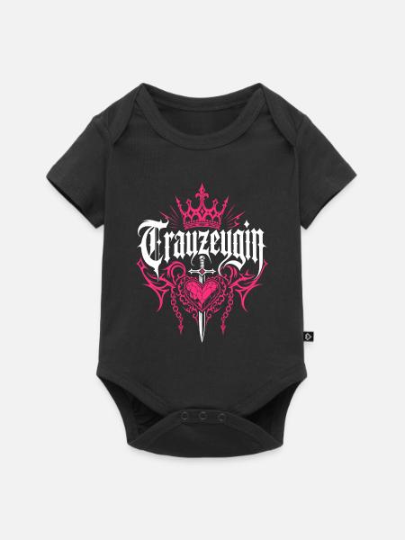 Trauzeugin Krone Hochzeit Braut - Baby Premium Kurzarmbody - Schwarz